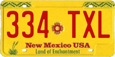 NM license plate 334TXL
