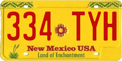 NM license plate 334TYH