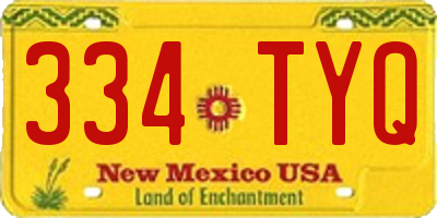 NM license plate 334TYQ