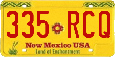 NM license plate 335RCQ