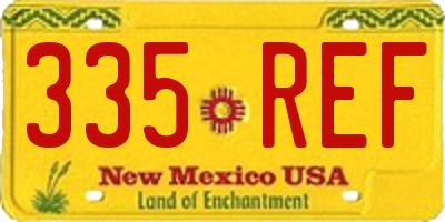 NM license plate 335REF