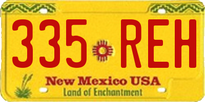 NM license plate 335REH