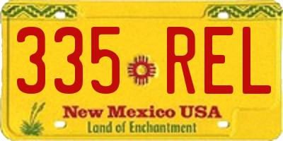 NM license plate 335REL