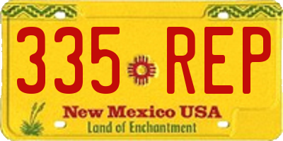 NM license plate 335REP