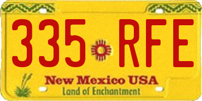 NM license plate 335RFE
