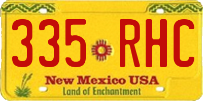 NM license plate 335RHC