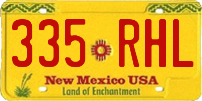 NM license plate 335RHL
