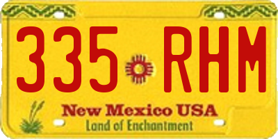 NM license plate 335RHM
