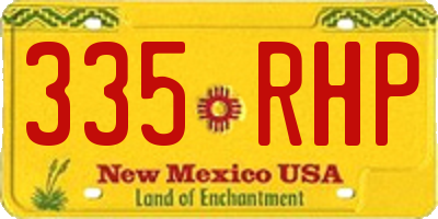 NM license plate 335RHP