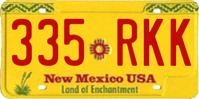 NM license plate 335RKK