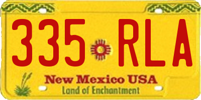NM license plate 335RLA