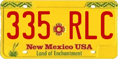 NM license plate 335RLC