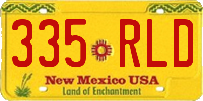 NM license plate 335RLD