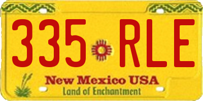 NM license plate 335RLE