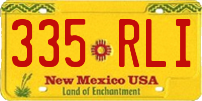 NM license plate 335RLI