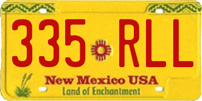 NM license plate 335RLL