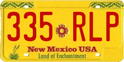 NM license plate 335RLP