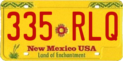 NM license plate 335RLQ