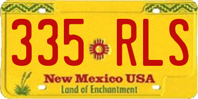 NM license plate 335RLS