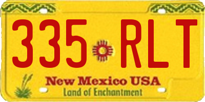 NM license plate 335RLT