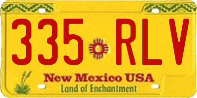 NM license plate 335RLV