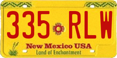 NM license plate 335RLW