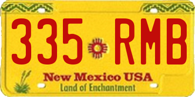 NM license plate 335RMB