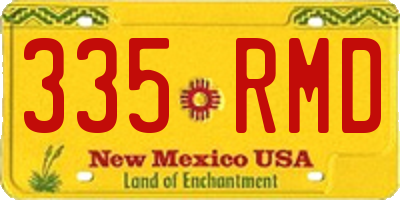 NM license plate 335RMD