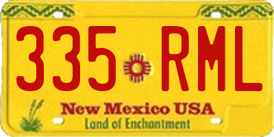 NM license plate 335RML