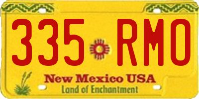NM license plate 335RMO
