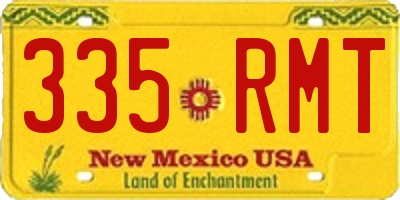 NM license plate 335RMT