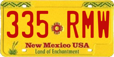 NM license plate 335RMW