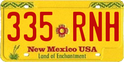 NM license plate 335RNH