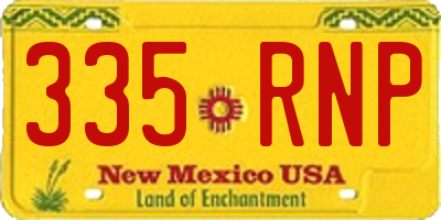 NM license plate 335RNP