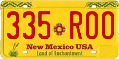 NM license plate 335ROO