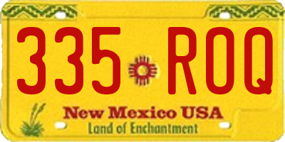 NM license plate 335ROQ