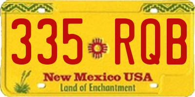 NM license plate 335RQB