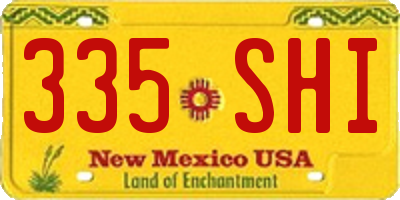 NM license plate 335SHI
