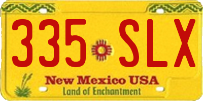 NM license plate 335SLX