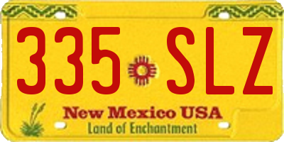 NM license plate 335SLZ