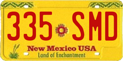 NM license plate 335SMD