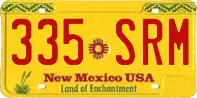 NM license plate 335SRM