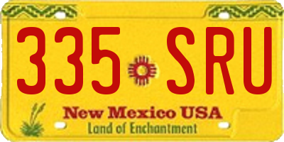 NM license plate 335SRU