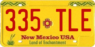 NM license plate 335TLE