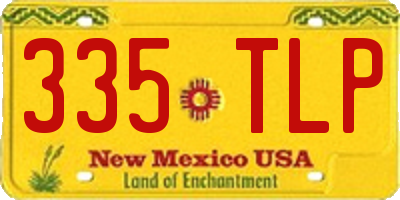 NM license plate 335TLP