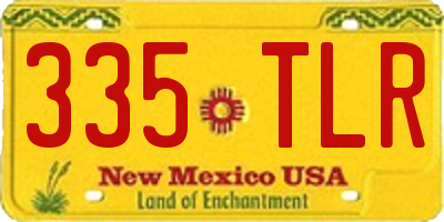 NM license plate 335TLR