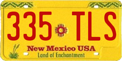 NM license plate 335TLS