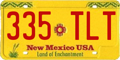 NM license plate 335TLT