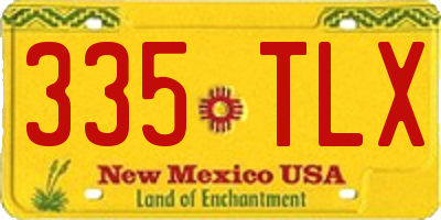 NM license plate 335TLX