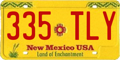 NM license plate 335TLY